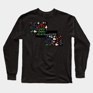 Peace and Love folk Long Sleeve T-Shirt